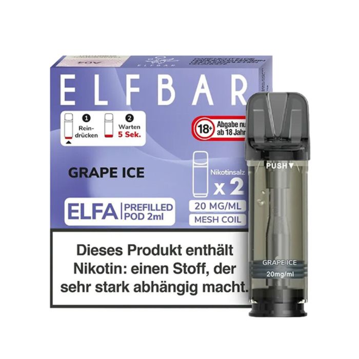Elfbar Elfa Pod Grape Ice 20 mg/ml Elfbar Elfa Pod Grape Ice 20 mg/ml