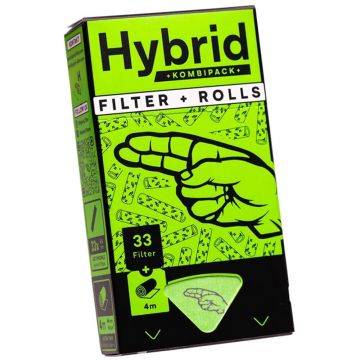 Hybrid Supreme Filters Kombipack 33 Aktivkohlefilterfilter + 4m Paper Rolls